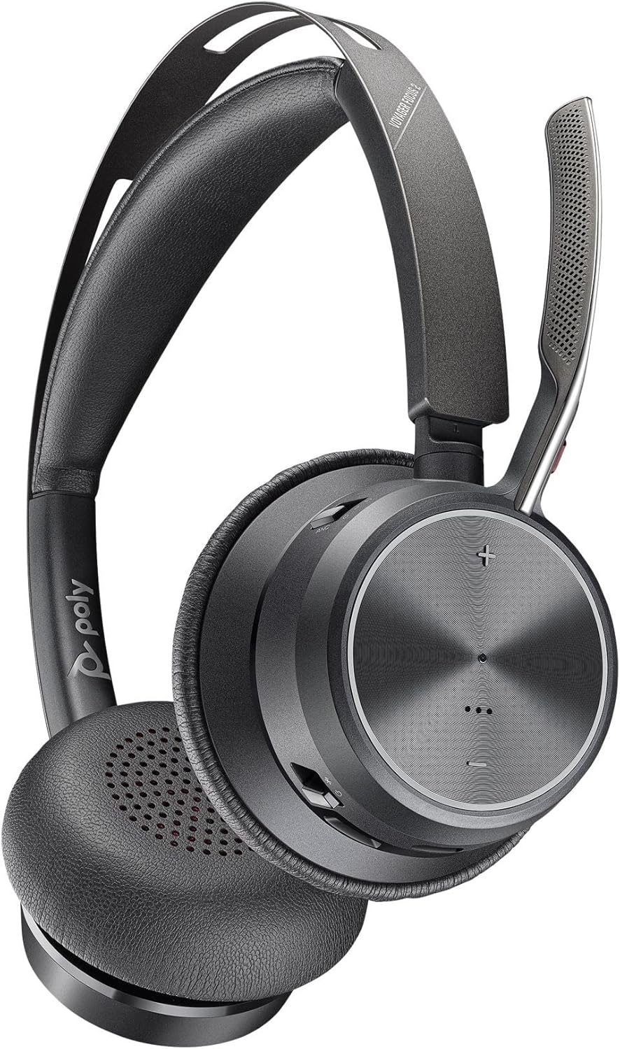 Poly - Voyager Focus 2 UC USB-C Headset - Bluetooth Dual-Ear (Stereo) Headset with Boom Mic - USB-C PC/Mac Compatible - Active Noise Canceling - Works with Teams (Certified), Zoom Poly - Voyager Focus 2 UC USB-C Headset - Bluetooth Dual-Ear (Stereo) Headset with Boom Mic - USB-C PC/Mac Compatible - Active Noise Canceling - Works with Teams (Certified), Zoom